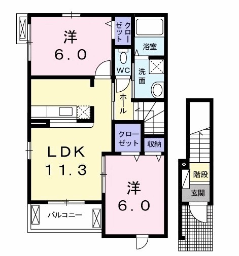 セレーノ　Ⅰ 201号室 間取り