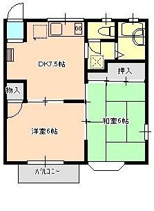 ハビテーション城山B 202号室 間取り