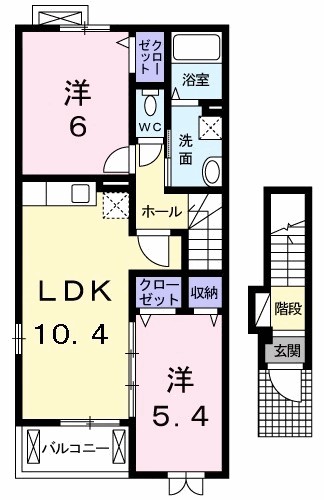 グローレ 201号室 間取り