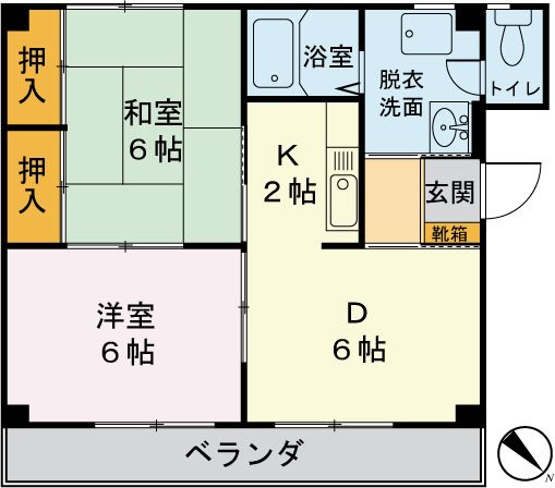 マンション石川 105号室 間取り