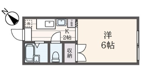 カレッジハウス小谷田 107号室 間取り
