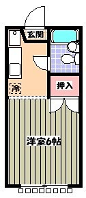 ウイング落合 106号室 間取り