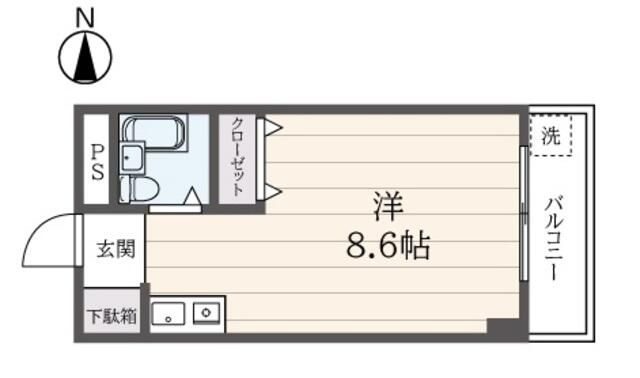ベルフラット 203号室 間取り