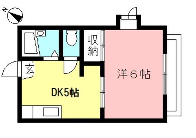 カームハイツＢ 201号室 間取り