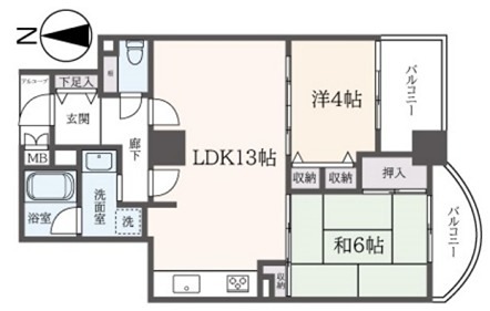 エストラーセ長池4号棟 間取り図