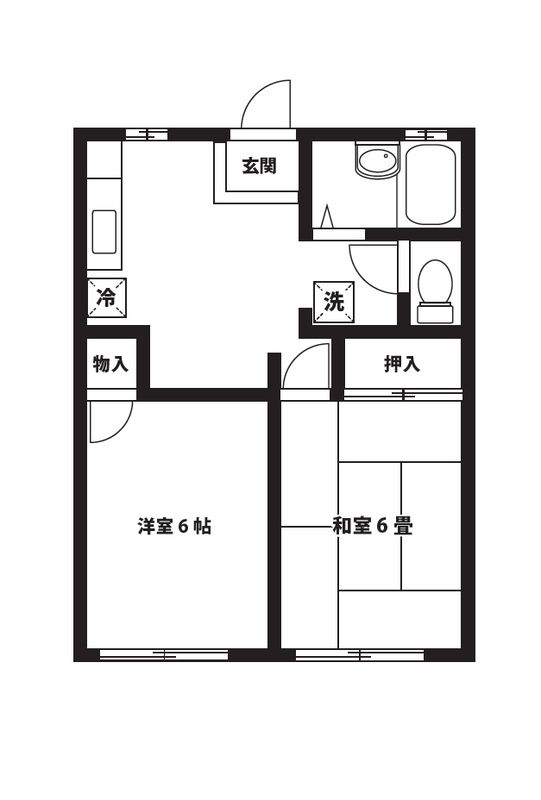 ベルビュー淵野辺 103号室 間取り