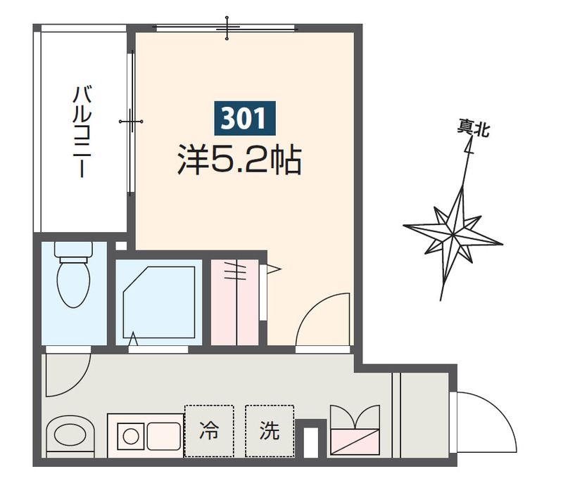 MELDIA矢部 301号室 間取り