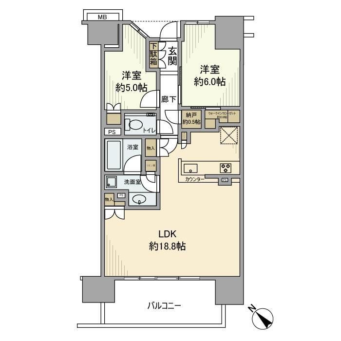 ザ・パークハウス相模大野 102号室 間取り