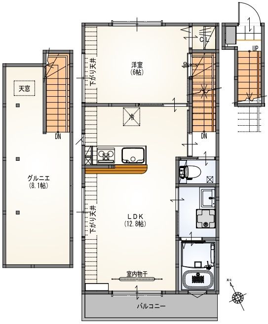 サンライズ聖蹟桜ヶ丘 202号室 間取り