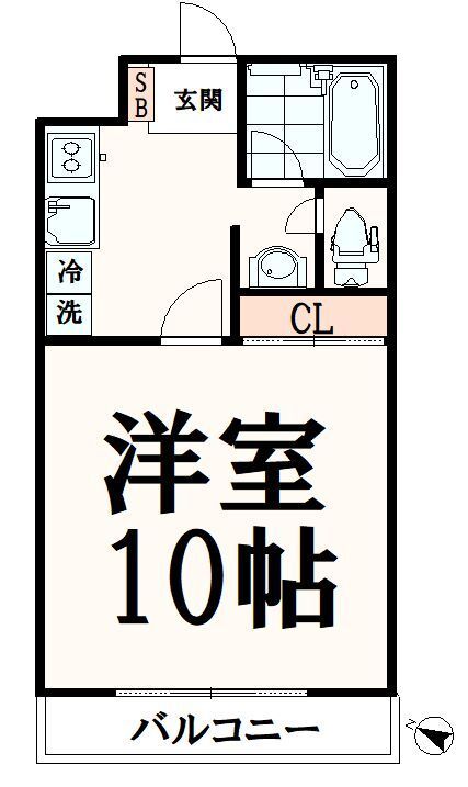 グリューネバルト 105号室 間取り