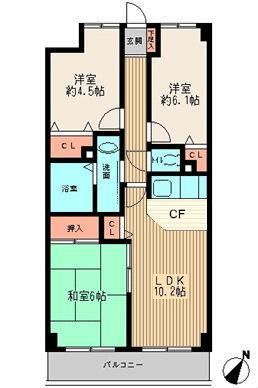 グランドゥール相模 407号室 間取り