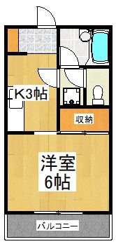 サンクレスト 102号室 間取り