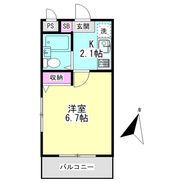 エルマーノ堀之内 302号室 間取り