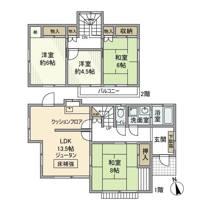 小山町戸建 間取り図