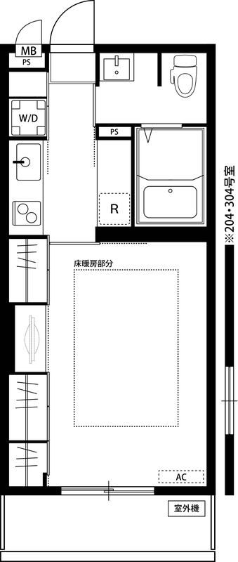 リブリ・Unitee 104号室 間取り