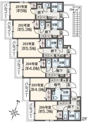 メルディア相武台２丁目 204号室 間取り