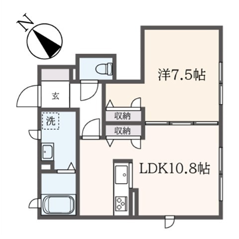 ハピネスⅢ 105号室 間取り