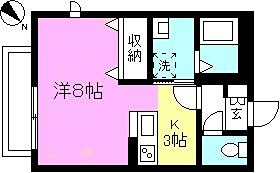 Villa Rose 201号室 間取り