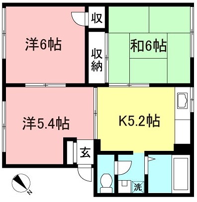 ヒルトップハイツA 間取り図