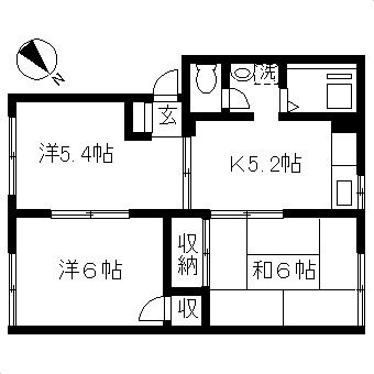 ヒルトップハイツA 間取り図