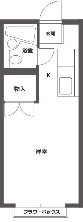 ハイツ南台 102号室 間取り