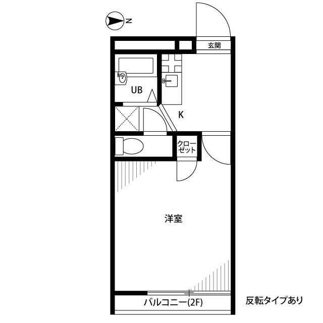 アムールK 203号室 間取り