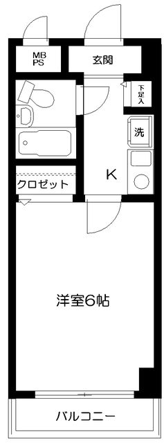 日神パレステージ町田 406号室 間取り
