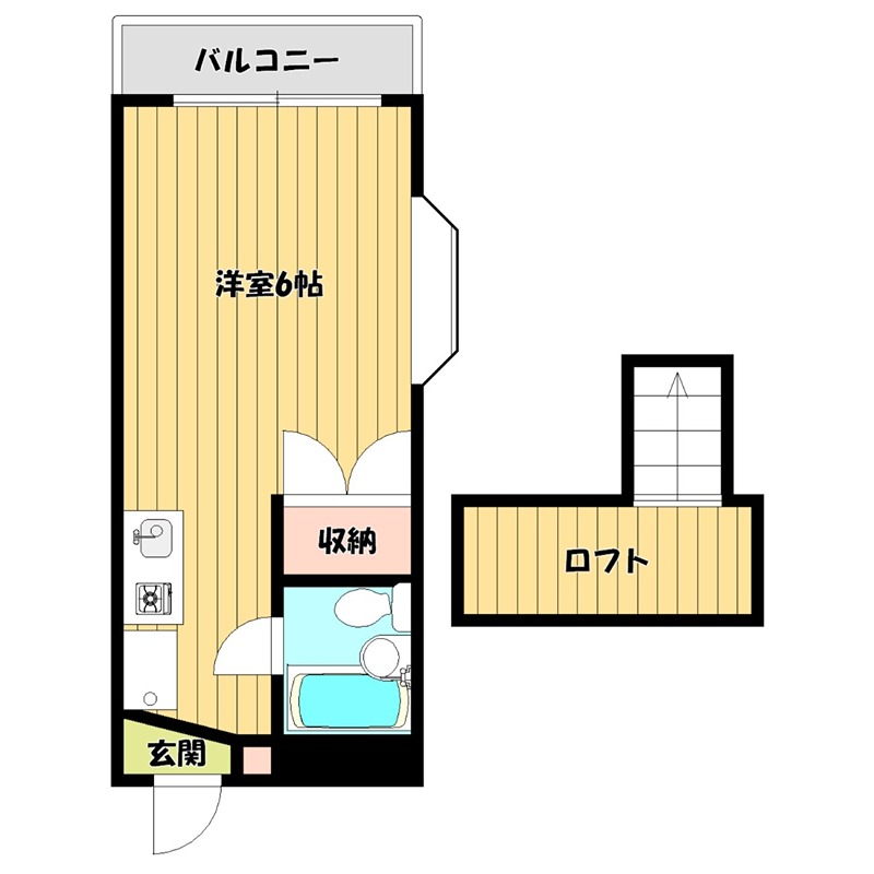 コーポ藤 201号室 間取り