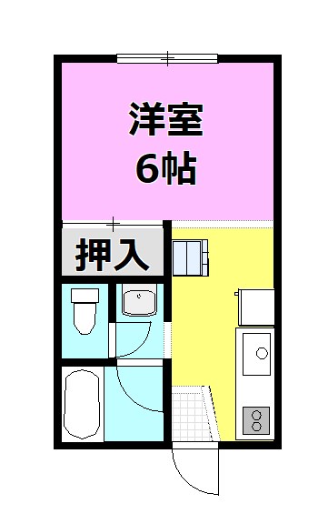 コーポ弥生 202号室 間取り