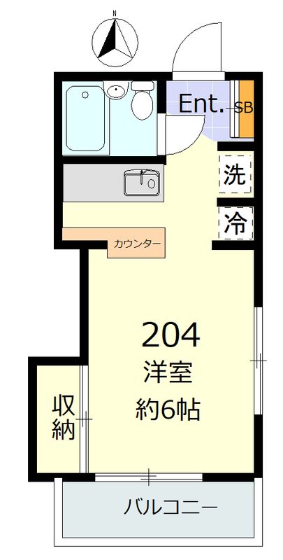 メゾン・ド・エルモ 204号室 間取り