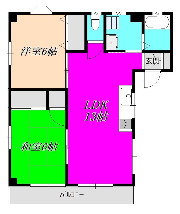 グランドステージ  101号室 間取り