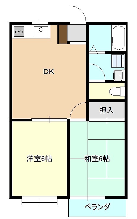 ガーデンハイツＨＡＲＡ 202号室 間取り