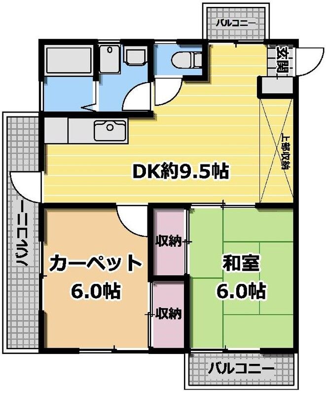 黄金山ハイツ 303号室 間取り