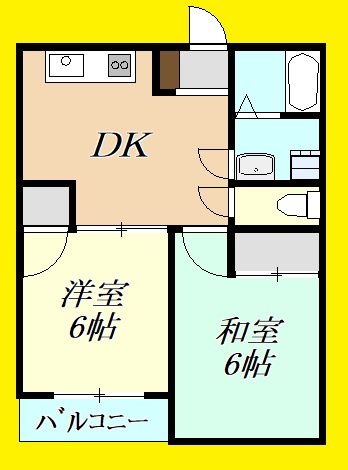 サンハイム橋本 202号室 間取り