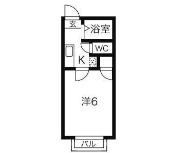 リセーレ金山 106号室 間取り