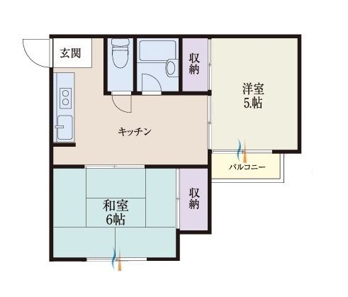 b’CASA相武台Ⅱre-born 205号室 間取り