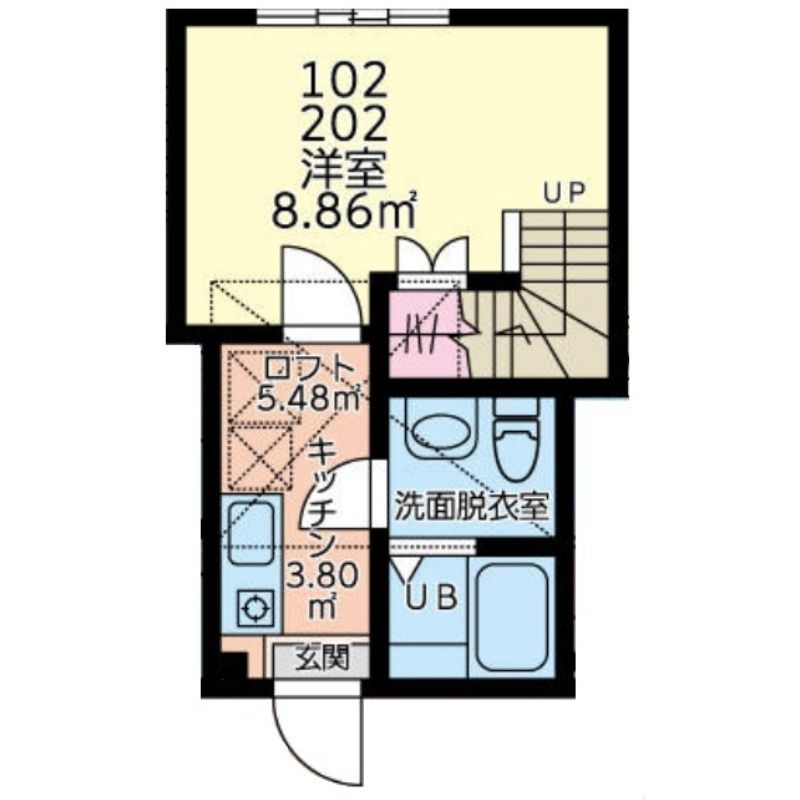 ベルジュエール町田 102号室 間取り
