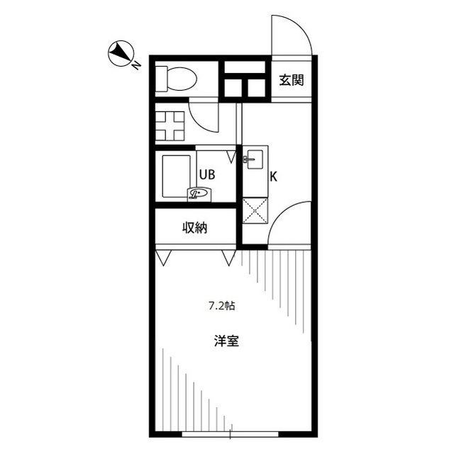 アムール 琴 206号室 間取り