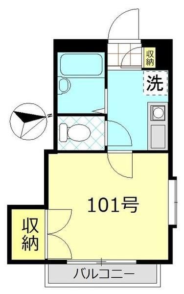 グランコート 101号室 間取り