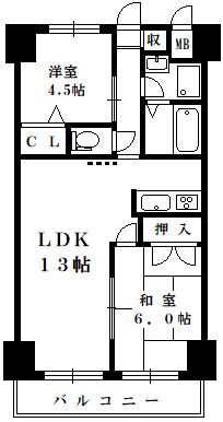 サンライト西橋本 402号室 間取り