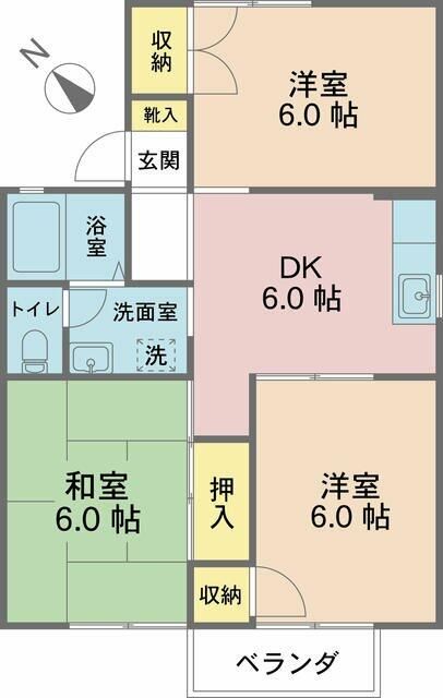 ＤＷＥＬＬ－ＡＺＵＳＡ 102号室 間取り