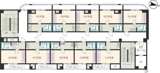 マリオン相模原ビル 504号室 間取り