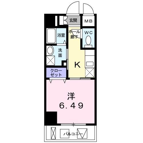 キアーラ 705号室 間取り