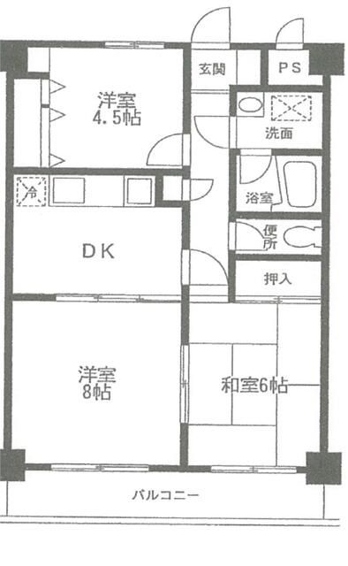 サニーヒルズ富士見 602号室 間取り