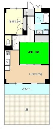 ハイラーク矢部 101号室 間取り