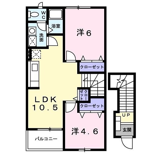 セレッソＢ 201号室 間取り