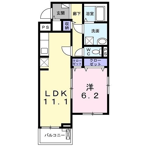 エクセル　Ⅱ 201号室 間取り