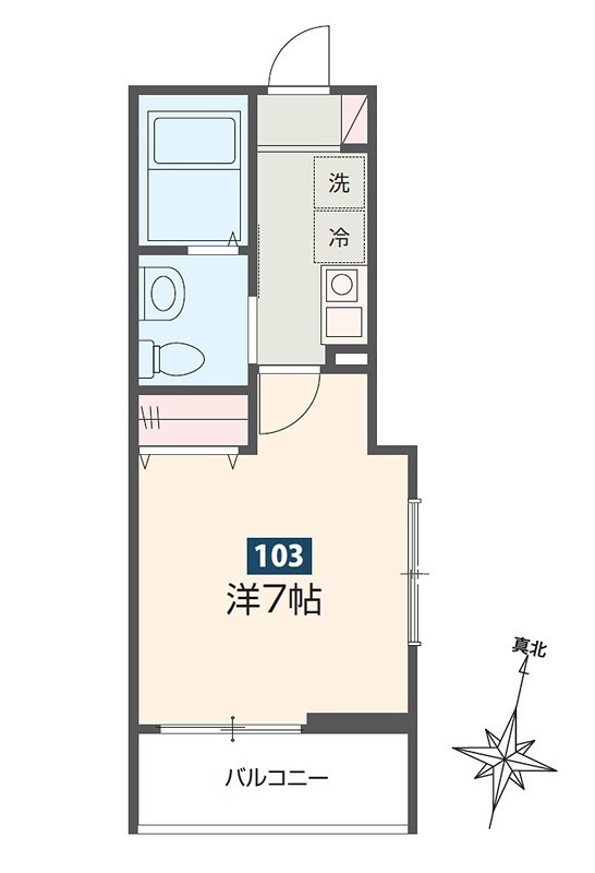 MELDIA相武台下 103号室 間取り