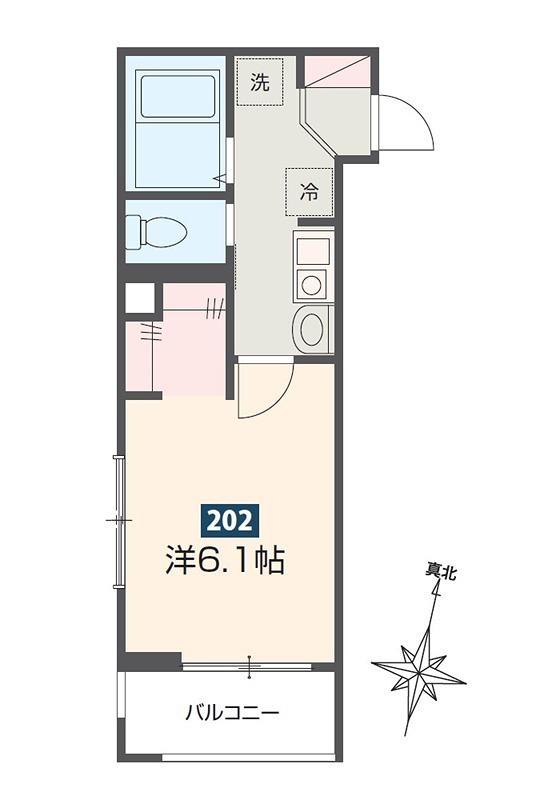 MELDIA相武台下 202号室 間取り