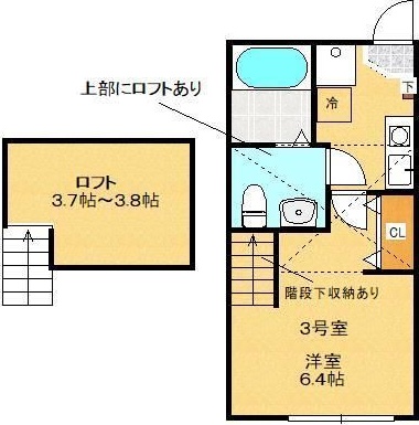 トゥルーメゾン京王堀之内 103号室 間取り
